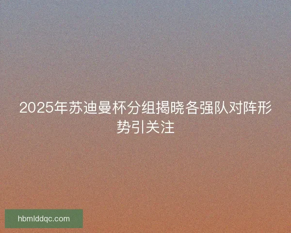 2025年苏迪曼杯分组揭晓各强队对阵形势引关注